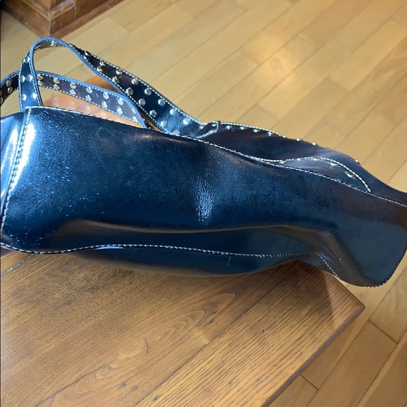 La Philippe Faux Leather Black satchel handbag - Picture 7 of 8